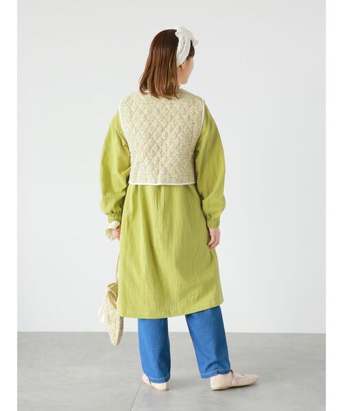 ehka sopo（エヘカソポ）の「切替ギャザーワンピース（ワンピース・レディース・ブラック/オフホワイト/グリーン・ﾌﾘ-）」の14枚目の写真