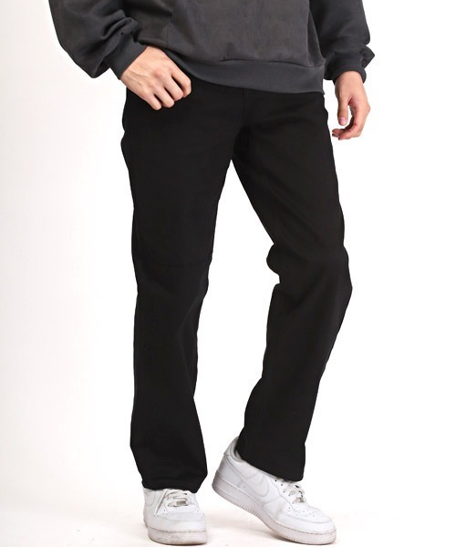 LUXSTYLE(ラグスタイル)の「ストレートデニムパンツ(デニムパンツ・メンズ・ブラック/ブルー/インディゴブルー・L/XL/M)」の1枚目の写真
