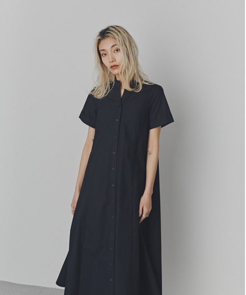 mici(ミチ)の「(mici)バックプリーツドレス(ワンピース・レディース・ブルー/ブラック・ONE SIZE)」の7枚目の写真