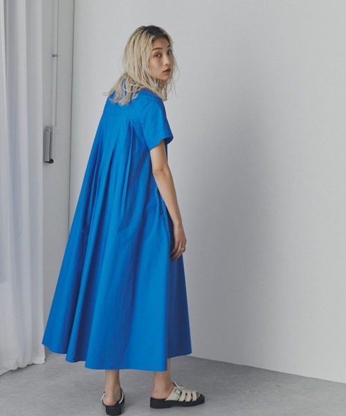 mici(ミチ)の「(mici)バックプリーツドレス(ワンピース・レディース・ブルー/ブラック・ONE SIZE)」の13枚目の写真