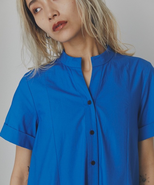 mici(ミチ)の「(mici)バックプリーツドレス(ワンピース・レディース・ブルー/ブラック・ONE SIZE)」の16枚目の写真