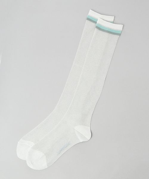 JEANASIS(ジーナシス)の「シアーラメラインソックス/192170(ソックス/靴下・レディース・グレー系その他/ブラック系その他/ブルー系その他・FREE)」の2枚目の写真