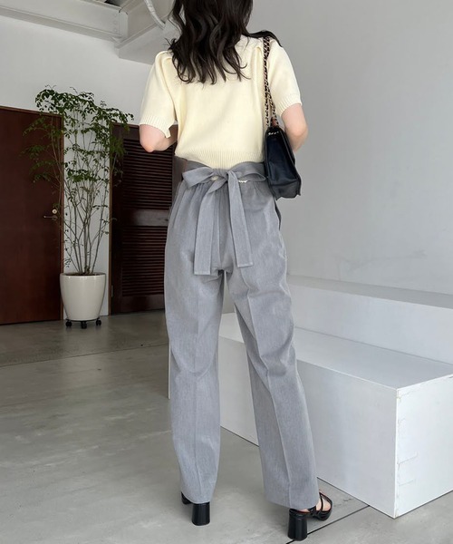 one after another NICE CLAUP（ワンアフターアナザーナイスクラップ）の「ブローチ付きカラフルニット（ニット/セーター・レディース・オフホワイト/グレー/チェリーピンク/ピンク/イエロー・FREE）」の19枚目の写真