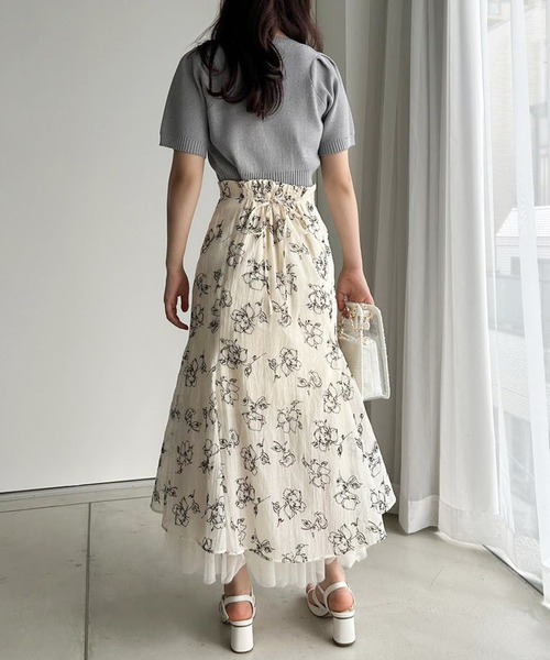 one after another NICE CLAUP（ワンアフターアナザーナイスクラップ）の「ブローチ付きカラフルニット（ニット/セーター・レディース・オフホワイト/グレー/チェリーピンク/ピンク/イエロー・FREE）」の13枚目の写真