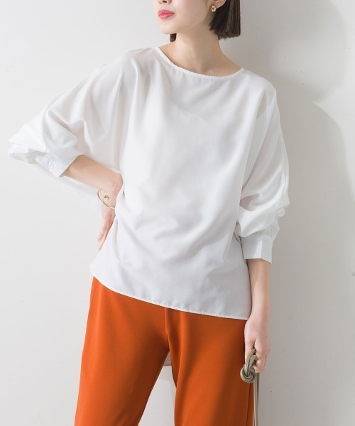 terrace(テラス)の「バックボタンフライドルマンブラウス(シャツ/ブラウス・レディース・ブルー/ブラック/オフホワイト・MEDIUM)」の16枚目の写真