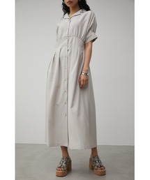 WAIST TUCK HALF SLEEVE OP/ウエストタックハーフスリーブワンピース