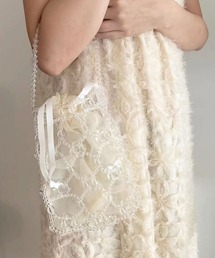 florist | 【シフォンポーチ付】ビーズ or パール編みハンドバッグ(ハンドバッグ)