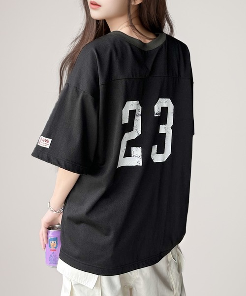 80年代　古着　フットボールTシャツ　ナンバーリング　Tシャツ　アメカジ 古着 80s USA製 Champion 「85」 ナンバリング メッシュ