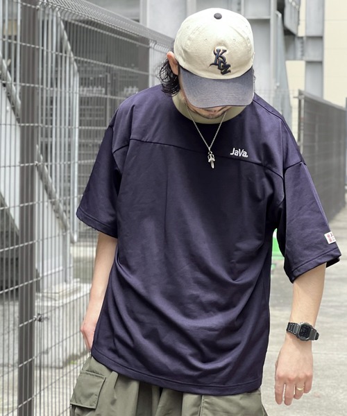 Java（ジャバ）の「《JaVa ジャバコラボ》大人のアメカジスタイル。ナンバーリングリンガーフットボールT（Tシャツ/カットソー・レディース・ネイビー/ホワイト/ブラック・LARGE/MEDIUM/SMALL/X-LARGE）」の9枚目の写真