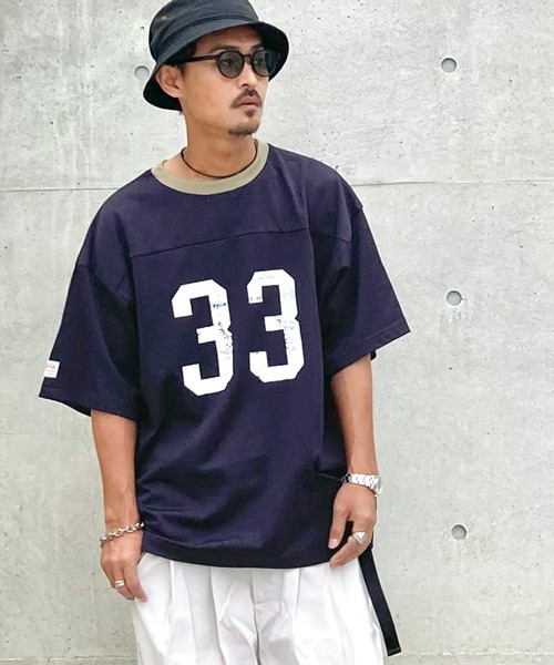 Java（ジャバ）の「《JaVa ジャバコラボ》大人のアメカジスタイル。ナンバーリングリンガーフットボールT（Tシャツ/カットソー・レディース・ネイビー/ホワイト/ブラック・LARGE/MEDIUM/SMALL/X-LARGE）」の15枚目の写真