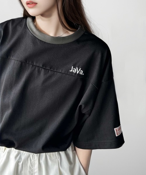Java（ジャバ）の「《JaVa ジャバコラボ》大人のアメカジスタイル。ナンバーリングリンガーフットボールT（Tシャツ/カットソー・レディース・ネイビー/ホワイト/ブラック・LARGE/MEDIUM/SMALL/X-LARGE）」の20枚目の写真