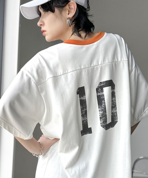 Java（ジャバ）の「《JaVa ジャバコラボ》大人のアメカジスタイル。ナンバーリングリンガーフットボールT（Tシャツ/カットソー・レディース・ネイビー/ホワイト/ブラック・LARGE/MEDIUM/SMALL/X-LARGE）」の19枚目の写真