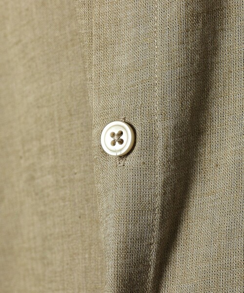 BEAMS（ビームス）の「BEAMS / リネン スクエア シャツ（シャツ/ブラウス・メンズ・オリーブ/ベージュ/オレンジ・M/L/XL/S）」の5枚目の写真