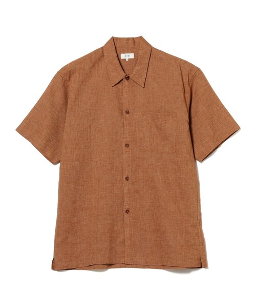 BEAMS（ビームス）の「BEAMS / リネン スクエア シャツ（シャツ/ブラウス・メンズ・オリーブ/ベージュ/オレンジ・M/L/XL/S）」の6枚目の写真