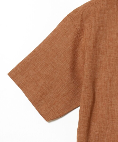 BEAMS（ビームス）の「BEAMS / リネン スクエア シャツ（シャツ/ブラウス・メンズ・オリーブ/ベージュ/オレンジ・M/L/XL/S）」の8枚目の写真