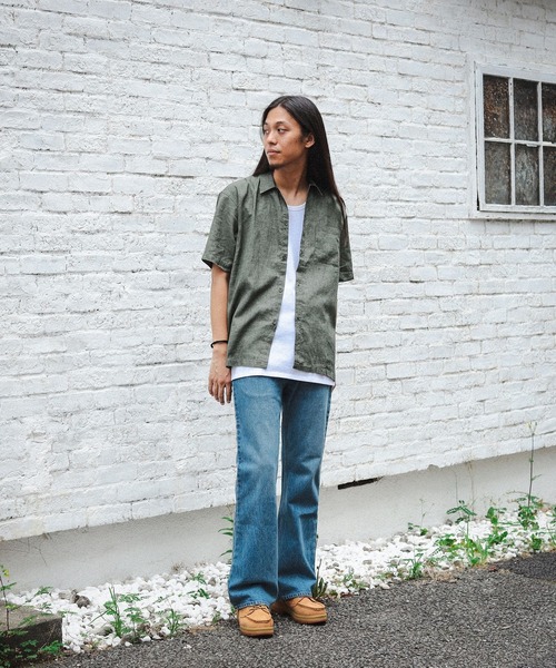 BEAMS（ビームス）の「BEAMS / リネン スクエア シャツ（シャツ/ブラウス・メンズ・オリーブ/ベージュ/オレンジ・M/L/XL/S）」の19枚目の写真