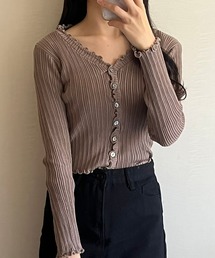 薄めショート丈カーディガン 春秋