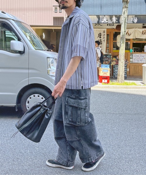 CPCM（シーピーシーエム）の「総柄レース半袖シャツ（シャツ/ブラウス・メンズ・ネイビー/ブラウン/ブラック/イエロー・MEDIUM/LARGE）」の16枚目の写真