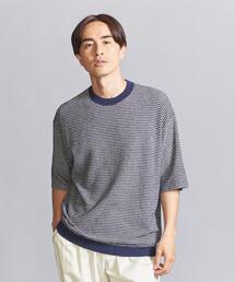 BEAUTY&YOUTH UNITED ARROWS（ビューティーアンドユースユナイテッドアローズ）の「TUB ジャカード クルーネック ショートスリーブ ニット（ニット/セーター）」