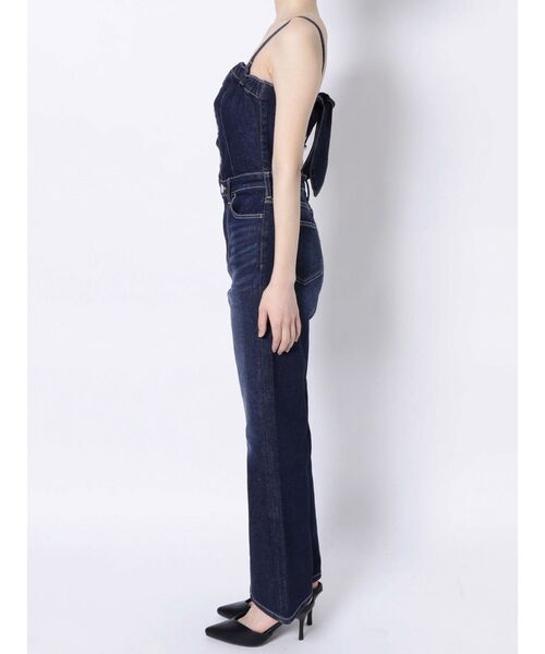 GYDA（ジェイダ）の「BACKリボンデニムロンパース（サロペット/オーバーオール・レディース・インディゴブルー/ライトブルー・SMALL/MEDIUM/X-SMALL）」の6枚目の写真