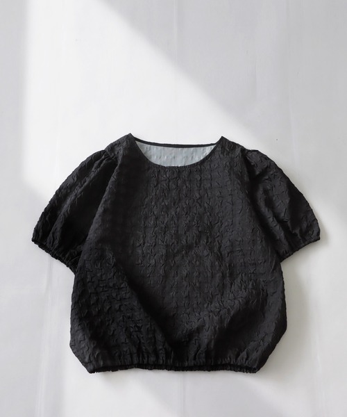 antiqua(アンティカ)の「パフスリーブトップス(Tシャツ/カットソー・レディース・ブラック/ホワイト・FREE)」の16枚目の写真