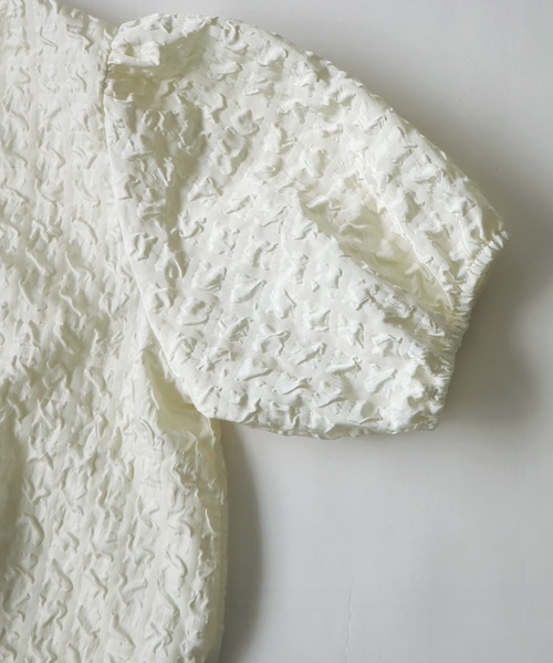 antiqua(アンティカ)の「パフスリーブトップス(Tシャツ/カットソー・レディース・ブラック/ホワイト・FREE)」の19枚目の写真