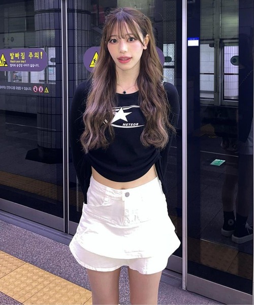 ROOPTOKYO（ループトウキョウ）の「▲ティアードデニムミニスカート（デニムスカート・レディース・ブラック/ブルー/ホワイト・S/M/L）」の12枚目の写真