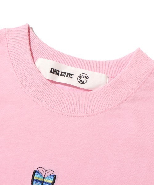 ANNA SUI NYC（アナ スイ エヌ ワイ シー）の「ANNA SUI NYC 蝶刺繍チビTシャツ 【SP】（Tシャツ/カットソー・レディース・ピンク/ホワイト/ブラック・M/L）」の7枚目の写真
