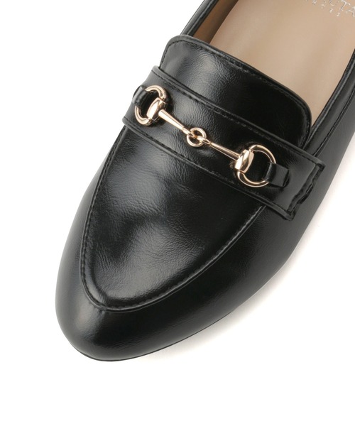 ROPE' PICNIC（ロペピクニック）の「ROPE' PICNIC PASSAGE byHARUTA/リンクルエナメルビット付フラットローファー（ローファー・レディース・ブラウン/ブラック/キナリ・22.5cm/23.0cm/23.5cm/24.0cm/24.5cm）」の8枚目の写真