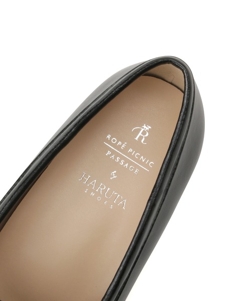 ROPE' PICNIC（ロペピクニック）の「ROPE' PICNIC PASSAGE byHARUTA/リンクルエナメルビット付フラットローファー（ローファー・レディース・ブラウン/ブラック/キナリ・22.5cm/23.0cm/23.5cm/24.0cm/24.5cm）」の10枚目の写真
