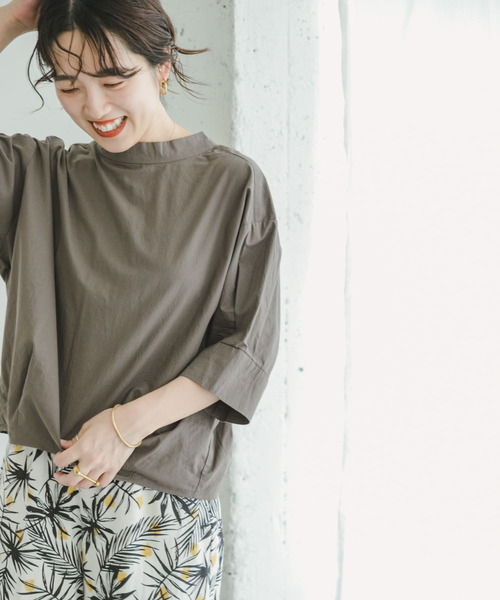 ITEMS URBANRESEARCH（アイテムズ アーバンリサーチ）の「5ブソデハイネックブラウス（シャツ/ブラウス・レディース・ブルー/ホワイト/チャコールグレー・FREE）」の2枚目の写真