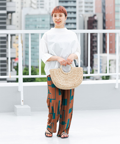 ITEMS URBANRESEARCH（アイテムズ アーバンリサーチ）の「5ブソデハイネックブラウス（シャツ/ブラウス・レディース・ブルー/ホワイト/チャコールグレー・FREE）」の11枚目の写真