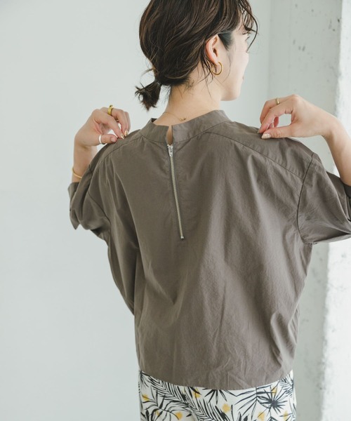 ITEMS URBANRESEARCH（アイテムズ アーバンリサーチ）の「5ブソデハイネックブラウス（シャツ/ブラウス・レディース・ブルー/ホワイト/チャコールグレー・FREE）」の14枚目の写真