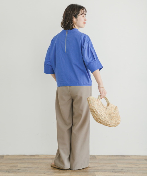 ITEMS URBANRESEARCH（アイテムズ アーバンリサーチ）の「5ブソデハイネックブラウス（シャツ/ブラウス・レディース・ブルー/ホワイト/チャコールグレー・FREE）」の20枚目の写真