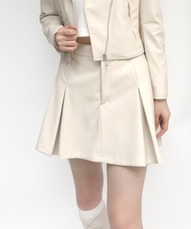 Faux-leather ミニキュロット