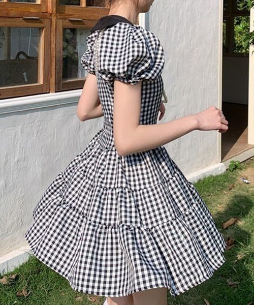 gossip!ロサンゼルス(ゴシップロサンゼルス)の「YUGA パフスリーブ ラウンドネックワンピース(ワンピース・レディース・ブラック・S/M/L)」の19枚目の写真