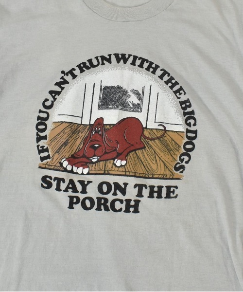 【ヴィンテージ古着】80's If You Can't Run With The Big Dogs STAY ON THE PORCH プリント Tシャツ（Tシャツ/カットソー）｜VINTAGE（ヴィンテージ）