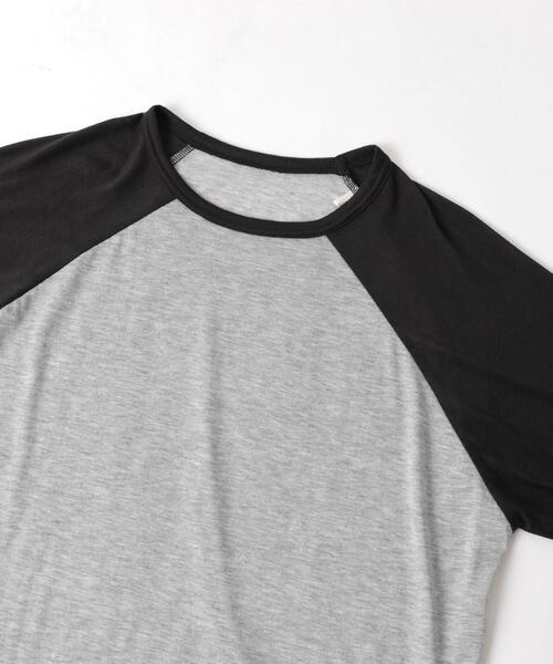 coen（コーエン）の「セミシアーベースボールTシャツ（Tシャツ/カットソー・レディース・ナチュラル/グレー・L/M）」の12枚目の写真