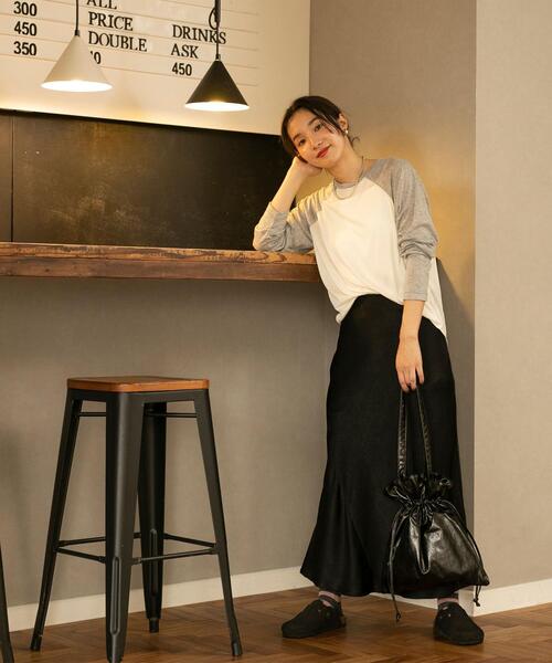 coen（コーエン）の「セミシアーベースボールTシャツ（Tシャツ/カットソー・レディース・ナチュラル/グレー・L/M）」の16枚目の写真