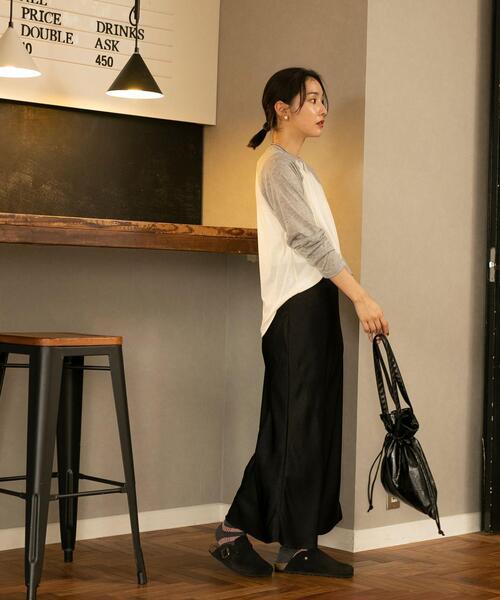 coen（コーエン）の「セミシアーベースボールTシャツ（Tシャツ/カットソー・レディース・ナチュラル/グレー・L/M）」の18枚目の写真