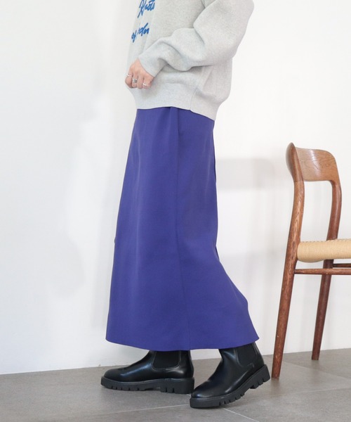 AMERICAN HOLIC（アメリカンホリック）の「エコカルット総針タイトスカート<エコ・軽い・ニット>（スカート・レディース・グリーン/パープル/ブラック・S/M/L）」の10枚目の写真
