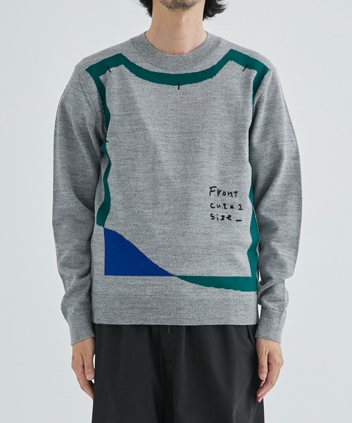 KHOKI コッキネップオーバーダイニット KHOKI ニット 【KHOKI / コッキ】Intarsia-knit jumper/インター