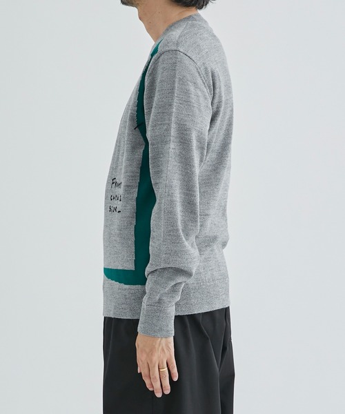 KHOKI / コッキ】Hand embroidery C/N sweater/ハンドエンブロイ