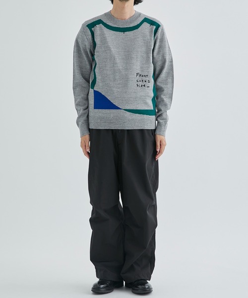 KHOKI(コッキ)の「【KHOKI / コッキ】Hand embroidery C/N sweater/ハンドエンブロイダリーC/Nセーター(ニット/セーター・メンズ・ブラック/グレー・2/3)」の17枚目の写真