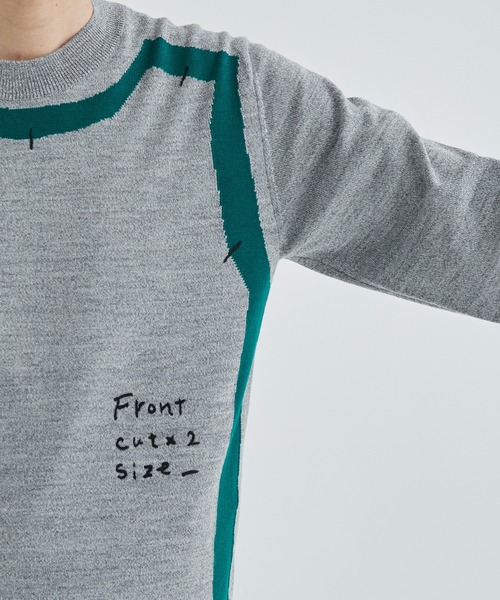 KHOKI(コッキ)の「【KHOKI / コッキ】Hand embroidery C/N sweater/ハンドエンブロイダリーC/Nセーター(ニット/セーター・メンズ・ブラック/グレー・2/3)」の21枚目の写真