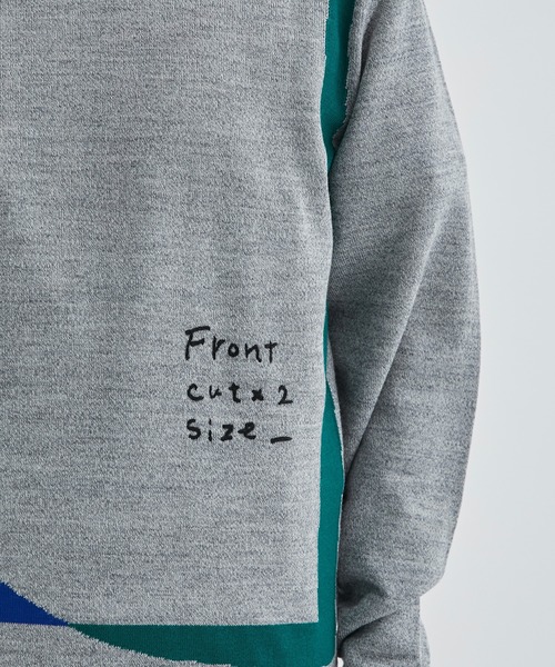 KHOKI(コッキ)の「【KHOKI / コッキ】Hand embroidery C/N sweater/ハンドエンブロイダリーC/Nセーター(ニット/セーター・メンズ・ブラック/グレー・2/3)」の22枚目の写真