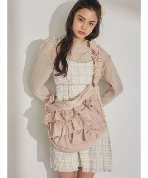 merry jenny（メリージェニー）の「くしゅくしゅショルダーフリルbag（ハンドバッグ・レディース・ピンク/オフホワイト/ブルー・FREE）」の13枚目の写真