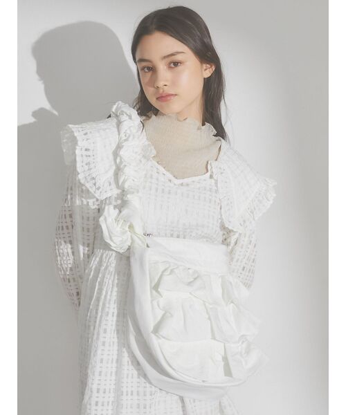 merry jenny（メリージェニー）の「くしゅくしゅショルダーフリルbag（ハンドバッグ・レディース・ピンク/オフホワイト/ブルー・FREE）」の16枚目の写真