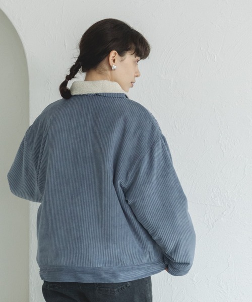 pairmanon(ペアマノン)の「【ママサイズ】コーデュロイ シープボア シャツ ジャケット アウター(その他アウター・レディース・ベージュ/チャコールグレー/ネイビー・FREE)」の11枚目の写真