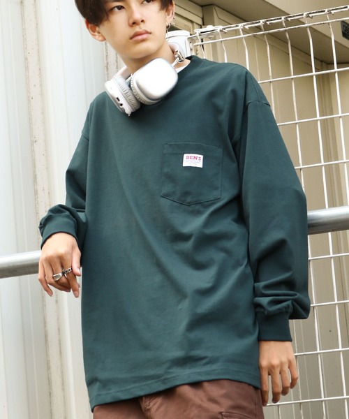 BEN DAVIS（ベンデイビス）の「【別注】【BEN DAVIS】 ピスネーム オーバーサイズ ロングスリーブ Tシャツ / ロンT / 長袖（Tシャツ/カットソー・レディース・グリーン/ブルー/チャコール/オートミール/アクア/グリーン系/イエロー/ホワイト/ブラック・LARGE/MEDIUM/X-LARGE/SMALL）」の5枚目の写真